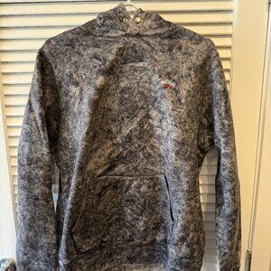 Noah NYC Overdyed Double Snap Hoodie S Black